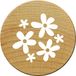 Woodies Mini Bloemen Houten stempel, 1,5 x 1,5 x 3 cm