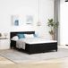 Maison Exclusive - Boxspringbed met LED-verlichting, zwart, 140 x 200 cm, gestoffeerd