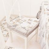 PETTI Artigiani Italiani - Kussens voor keukenstoelen met elastiek, 2 stuks, stoelkussens van katoen met elastiek 40 x 40 cm - set van 2 design Lidia zwart 100% Made in Italy