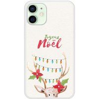 Apple iPhone 12 Mini Beschermende Siliconen Case met Lichtgevend Rendier