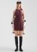 QS s.Oliver QS jurk bordeaux imitatieleer lange mouw halter 34