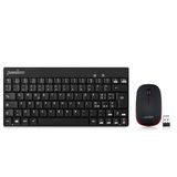 Perixx PERIDUO-712 toetsenbord en muis, klein, draadloos, 2,4G voor Windows, stille toetsen, mini-design, Italiaans QWERTY, zwart