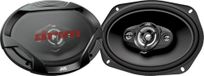 JVC CS-DR6942 DRVN Series, 6 x 9 inch 4-weg auto luidspreker, 550 W piekvermogen, 90 W RMS, 4 ohm, 50 mm middentoner, calotte tweeter & super tweeter, incl. afdekking, 2 stuks