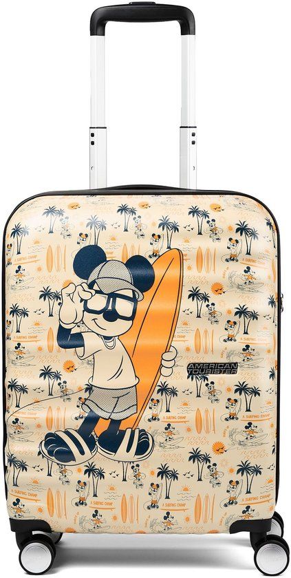 American Tourister Wavebreaker Disney Spinner 55/20 TSA Mickey Super Surfer beige
