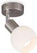 B.K.Licht Wandspot - Plafondspot met 1 lichtpunt - Draaibaar - Glas en Metaal - Nikkel-mat
