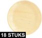 Merkloos / Sans marque Papstar biologisch afbreekbare bordjes palmblad - 18x stuks - dia 23 cm - wegwerp borden - bbq/verjaardag