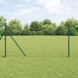 vidaXL Euro Hek 1,4 x 10 m PVC-gelaagd ijzer Groen