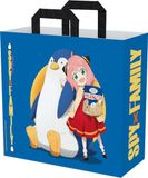 Konix Spy x Family boodschappentas 40 x 45 x 20 cm, gerecycled materiaal, Anya en Fluffy Puffy, blauw
