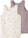 NAME IT - NMFTANK TOP 2P BARELY PINK BOW NOOS - Meisjes - Maat 92 - Katoen/Elastaan - Violet