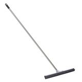 Raclette de sol/douche - métal/caoutchouc naturel - largeur 34 cm - manche plastique 120 cm - gris