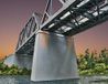 Walthers Cornerstone 933-4552 Dubbele Spoorwegbrug Betonnen Pieren (2) Kit