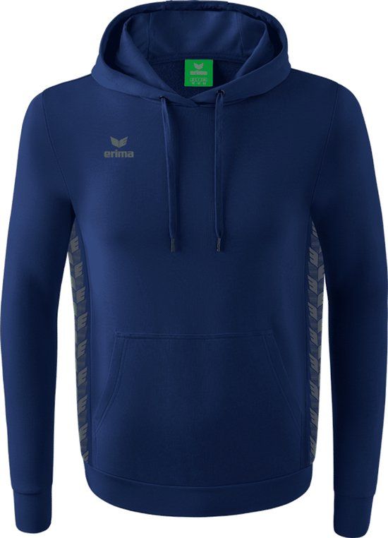Erima Essential Team Sweatshirt Met Capuchon Kinderen - New Navy / Slate Grey - Maat 140