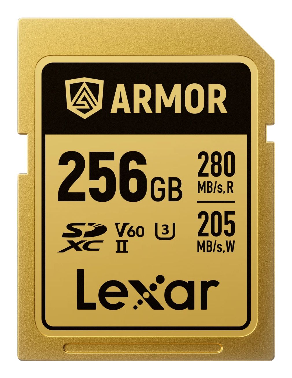 Lexar SDXC ARMOR Gold UHS-II 256GB V60 IP68 - 0843367138579