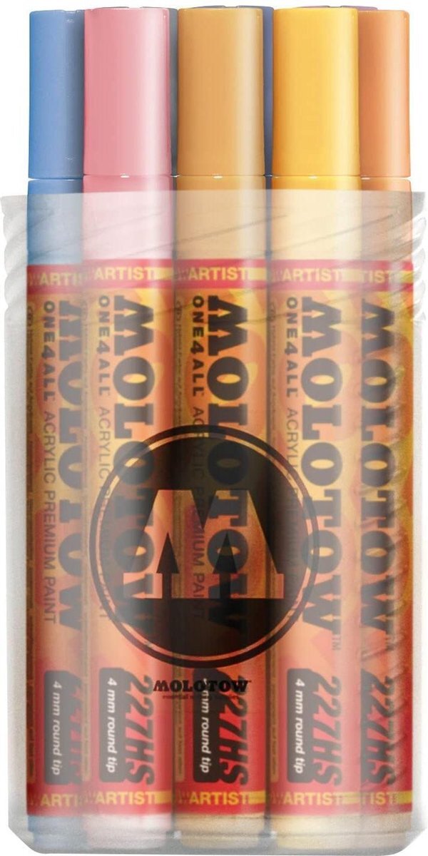 Molotow One4All - 4mm Pastel-Set - Set van 12 kleuren