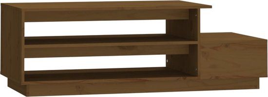 vidaXL Salontafel 120x50x40,5 cm massief grenenhout honingbruin