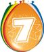 Folat Ballonnen 7 jaar - 24 stuks - Gekleurd