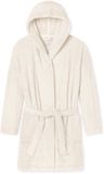 SCHIESSER Essentials badjas - dames kamerjas teddyfleece comfort fit gebroken wit