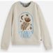 Scotch & Soda Mädchen Front Artwork Regularfit Sweatshirt Hellbeige Größe: 10