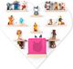 BOARTI Houten hart kinderplankje Toniebox figuren wandplank Tonies muziekdoosje Wit MDF