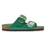 Birkenstock Mules femme Arizona Big Buckle Cuir Naturel Verni