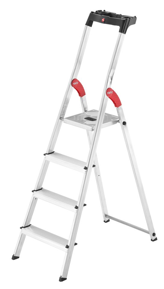Hailo L60 - Ladder - Aluminium - Zwart, Rood, Aluminium - 260cm