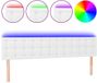 vidaXL Hoofdbord LED 180x5x78/88 cm Kunstleer Wit