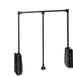 Emuca Opvouwbare garderobestang voor garderobekasten Hang, verstelbaar 830-1.150 mm, tot 12 kg, Staal, Zwart