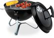 Relaxdays Houtskoolbarbecue draagbaar - Ø 33,5 cm - met deksel - staal