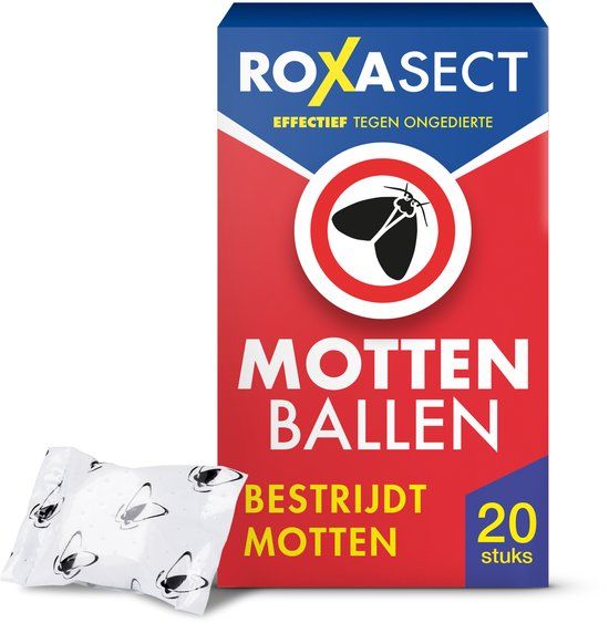 Roxasect Mottenballen - 20 stuks - Motten Bestrijden - Wit