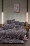 Nuit Des Rêves Ranforce Single Quilt Coverset, 135 x 200 cm, 100% katoen, plum/rood/roze/groen