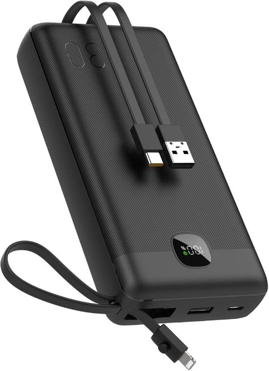 Golden Sound Powerbank 26.800 mAh - Snellader 22,5W - Powerbanks - Oplader - USB-C, USB-A - Noodpakket - Quick Charge met Led Display