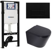 Geberit QeramiQ Dely Toiletset - Mat Zwart