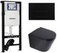 Geberit QeramiQ Dely Toiletset - Mat Zwart