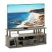 Furinno Groot entertainmentcentrum voor maximaal 55 inch tv, hout, Frans eiken/zwart, 40,1 (D) x 119,9 (B) x 49,8 (H) cm