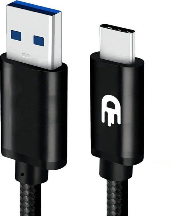 Drivv. USB naar USB C Kabel - Snellader - USB C Data en Oplaadkabel - 3 meter - Zwart