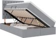vidaXL Bed met opbergruimte en matras Lichtgrijs 120 x 200 cm Stof