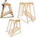 Unikum Structure d'escalade d'intérieur Unikum - Aire de jeux à domicile - Bois naturel
