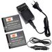 DSTE DSTE® (2 pack) Vervangende batterij en DC98E Travel Charger Kit voor Canon NB-8L PowerShot A2200 A3000 A3001 A3100 A3200 A3300 is digitale camera