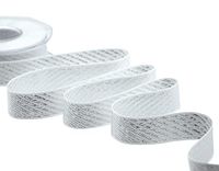 Furlanis - Suikerhond, decoratief lint voor geschenkverpakkingen, Kerstmis, gastgeschenken, bruiloften - zilver, 25 mm x 20 m