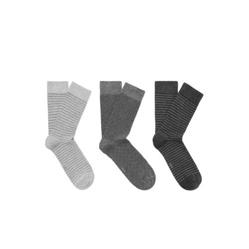 Mango Man sokken - set van 3 grijs