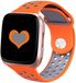 By Qubix Qubix Fitbit Versa Bandjes - Oranje + Grijs - Large - Rubber