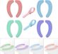 JMXZ 4 paar zachte toiletbrilstickers - blauw, groen, paars, roze
