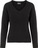 Pieces Pcellen LS V-Neck Knit Noos BC 17114251 Trui Zwart Dames Maat S
