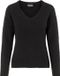 Pieces Pcellen LS V-Neck Knit Noos BC 17114251 Trui Zwart Dames Maat S