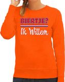 Bellatio Decorations Oranje Koningsdag sweater - biertje Ik willem L