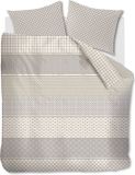 Riviera Maison Ropes dekbedovertrek Lits-Jumeaux Taupe Katoen 240x200/220 cm