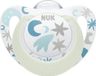 Nuk Fopspeen Ster Dag & Nacht maat 1 blauw/wit, 0-6 maanden, 2 stuks