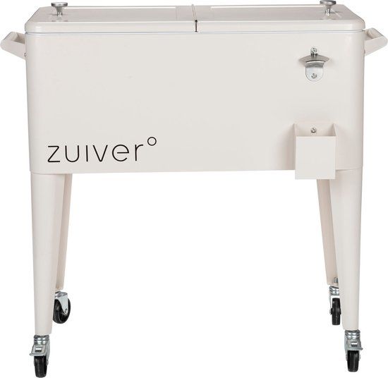 Zuiver Cooler Be Cool Koelbox/Koelwagen - Wit - 80L - Met Wielen