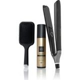 ghd Trio Lisseur Chronos + Brosse + Spray, Noir Mat