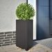 vidaXL Plantenbak Driehoek Staal Zwart 50x43x75 cm